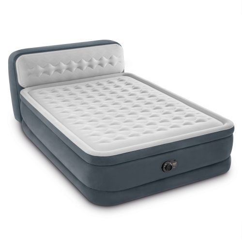 Intex Queen Ultra Plush Headboard Airbed with Built-in Electric Pump – 152 × 236 × 86 cm
