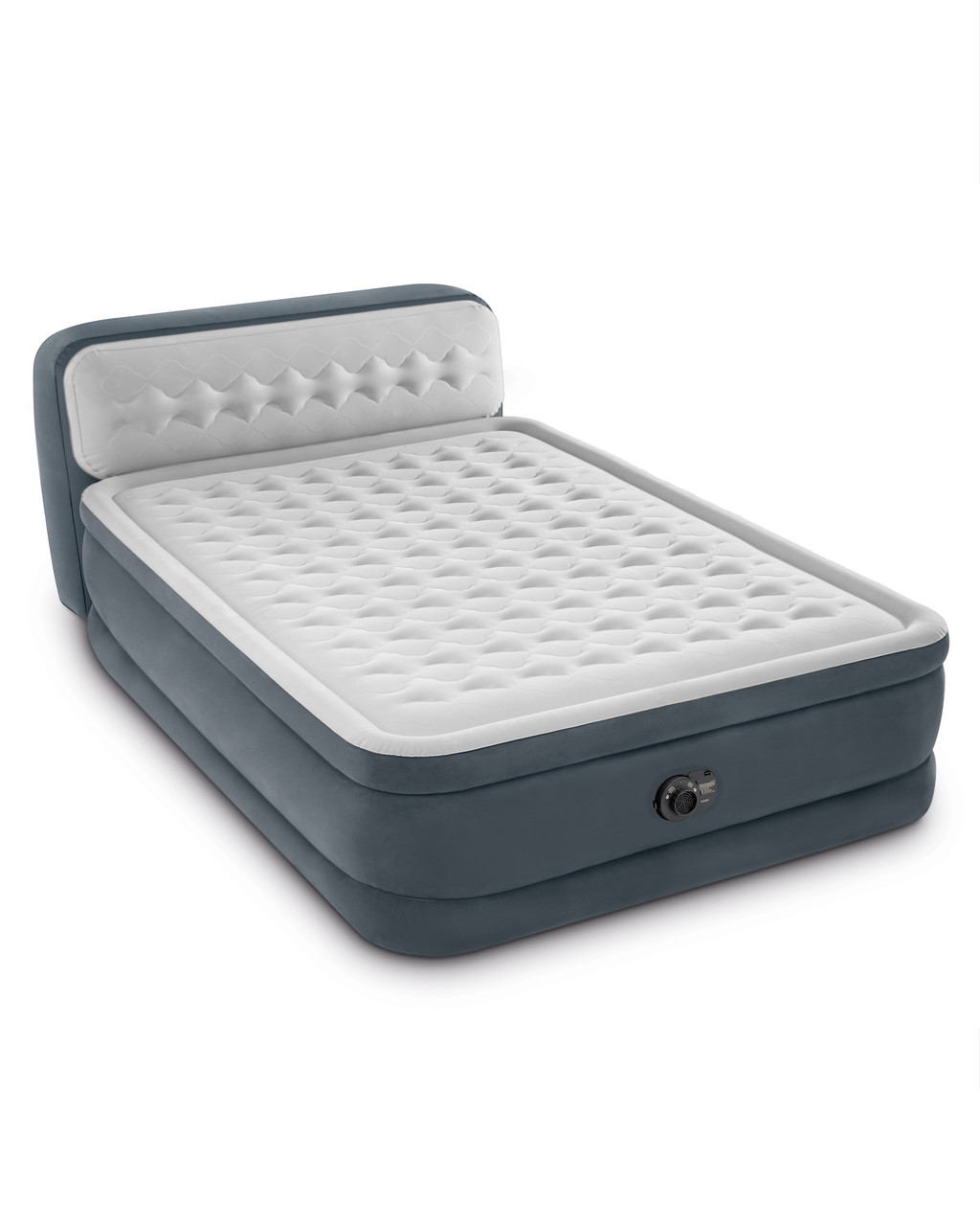Intex Queen Ultra Plush Headboard Airbed with Built-in Electric Pump – 152 × 236 × 86 cm